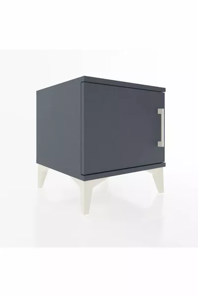 خزانة جانبية هيبريون بباب واحد أنثراسيت-أنثراسيت