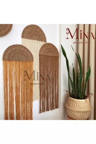 Triple Bohemian, Retro Style Macrame Wall Hanging Bohemian Decor (W  CM H  CM)
