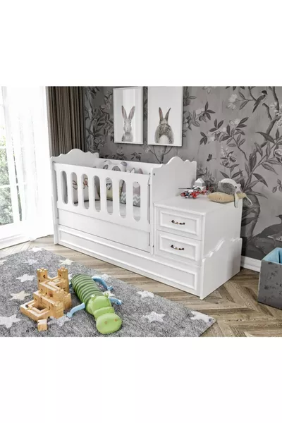 Kartopu Country Büyüyen Beşik Beyaz - Tamamı 1. Kalite Mdf