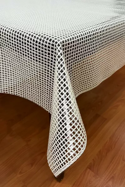 PVC Transparent Coated Tablecloth -b