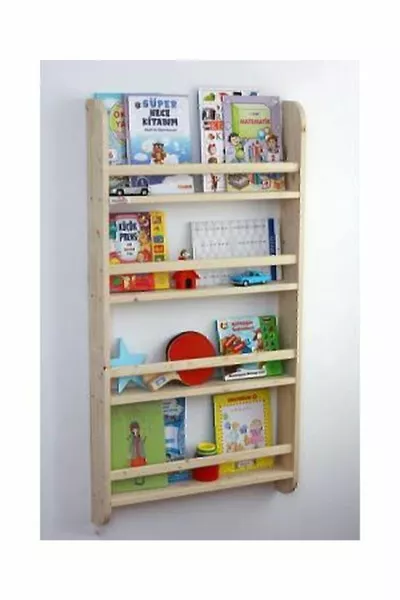 Дървен Монтесори Библиотекa за Детска Стая Образователна Библиотекa