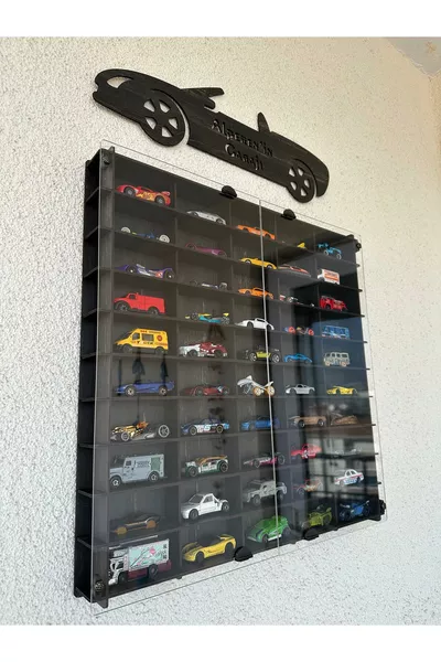 Acrylic Cover Toy Car Shelf