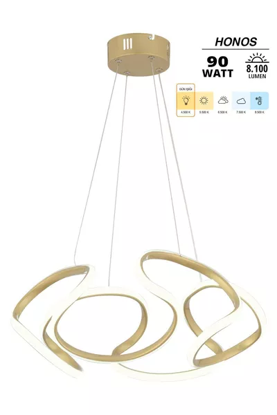 Висяща лампа Honos в старинен стил, модерна, с LED осветление, за дневна, кухня, стая и коридор