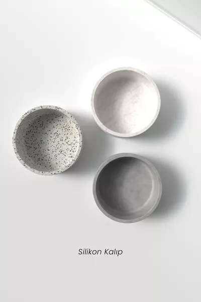 Форма за бетонен свещник / саксия от силикон - Декоративна форма за бетонен свещник, материали за изработка на бетон/свещ