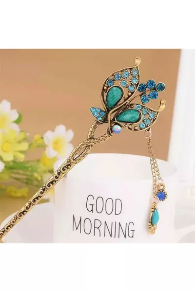 مشبك شعر معدني بحجر من طراز So-Much الجديد