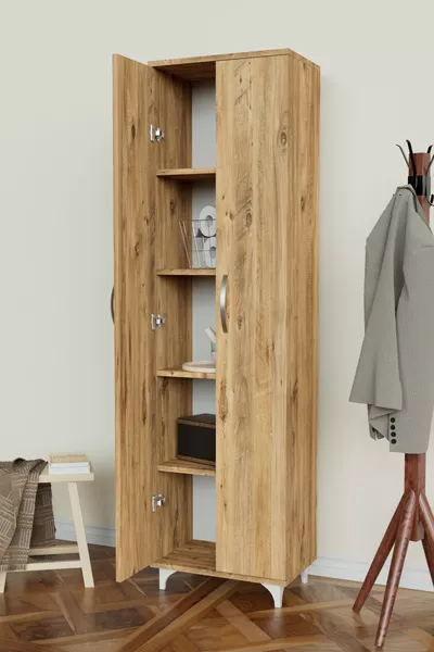 5 Raflı Çok Amaçlı Banyo Dolabı Kiler Balkon Erzak Dolabı