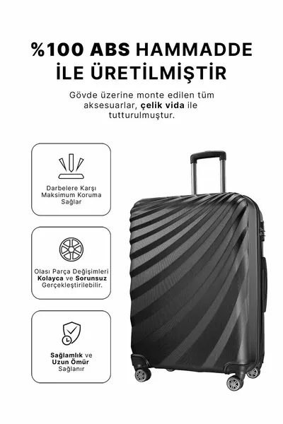 حقيبة سفر كبيرة الحجم  باللون الأسود