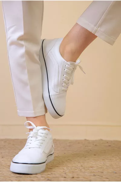 Dagelijkse unisex klassieke witte schoen