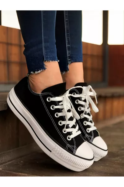 Leinenplattform-Sportschuhe