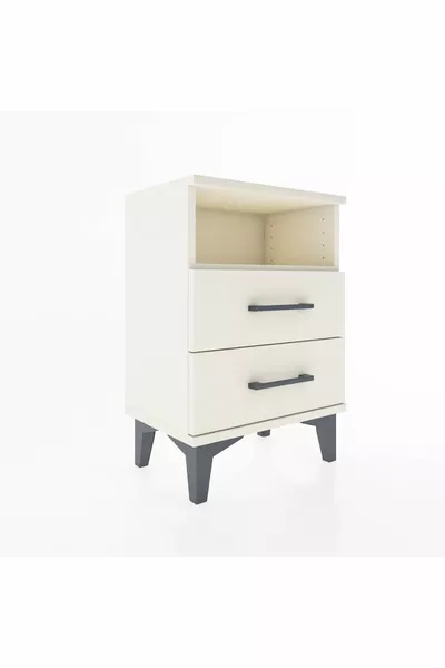 Argeş Nachtkastje met één plank en 2 lades, Agaat-Agaat