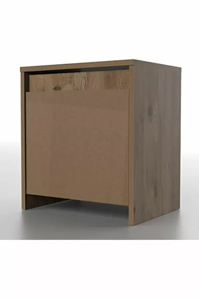 Yonlinesell Dekorex - Comodino con un cassetto in noce