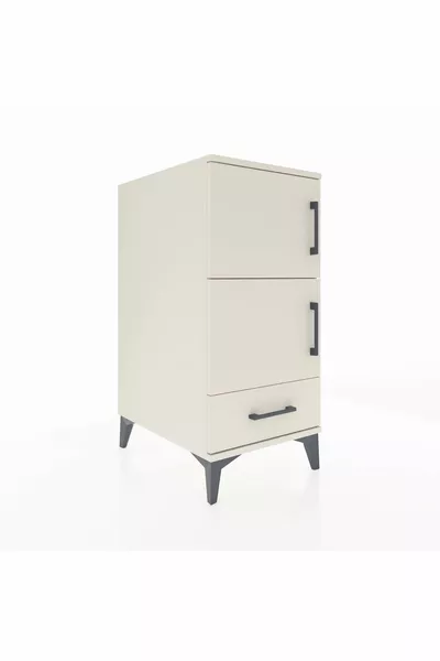 Kronos Komodin 4 Raflı Tek Çekmeceli Tek Kapaklı  Aytaşı-Aytaşı