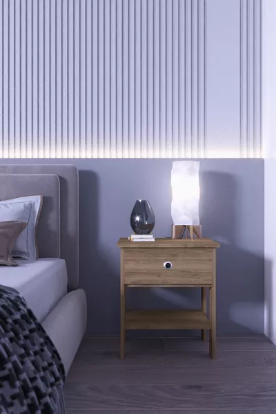 Table de chevet élégante avec tiroirs