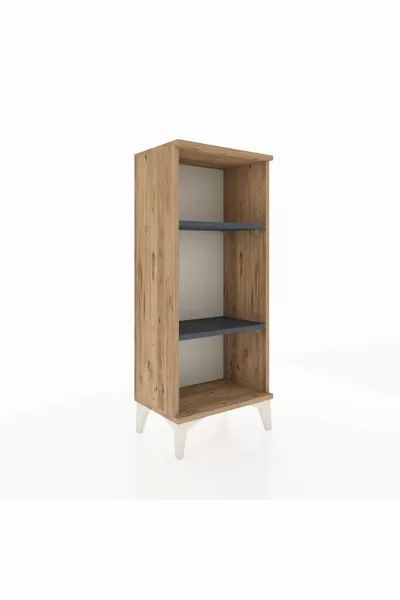 Arges Nightstand 2-Shelf Pine-Anthracite
