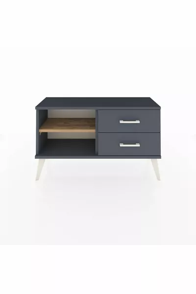 خزانة أرجيس بروفية رف واحد ودرجان، أنثراسايت-صنوبر/أنثراسايت