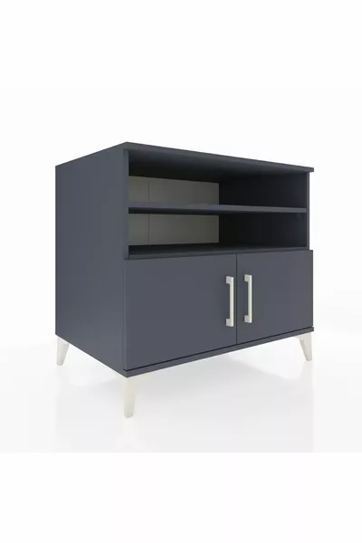 Kronos Comò 3 Ripiani 2 Ante Antracite-Antracite