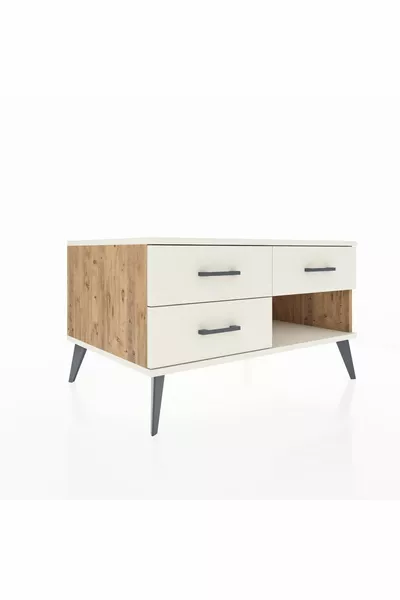 Cassettiera Kronos 3 Cassetti Pino-Pietra di Fiume