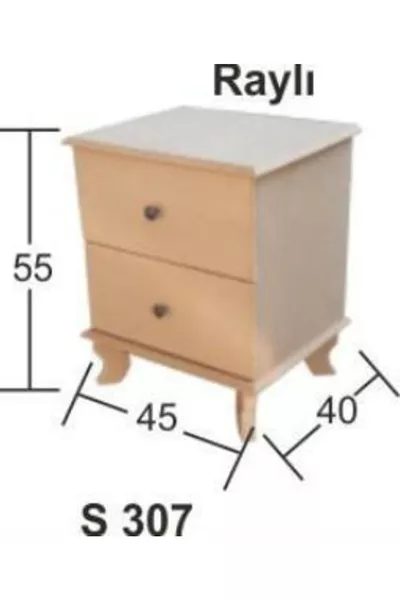 طاولة جانبية خشبية بعجلات سم