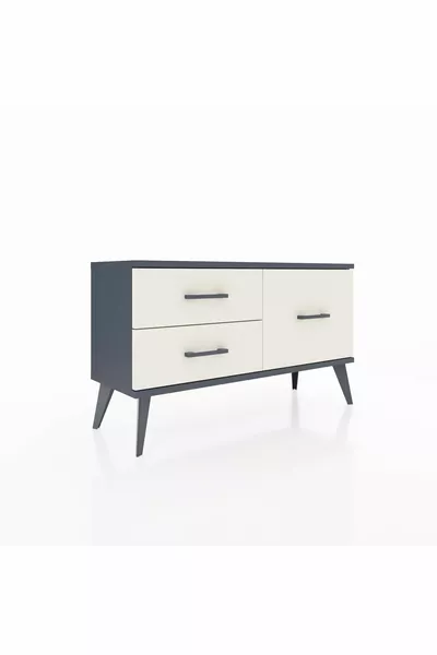 Скрин Arges с 3 рафта Антрацит-Антрацит/Мраморно сиво