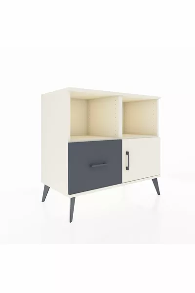 خزانة هايبرون بدرجين ورفين وباب واحد بحجر القمر - حجر القمر/أنتراسيت