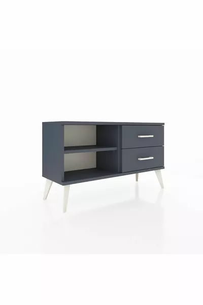 Arges Dresser Single Shelf 2 Drawers Anthracite-Anthracite