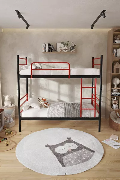 Lits superposés Trend compatibles avec matelas rouge Métal démontable