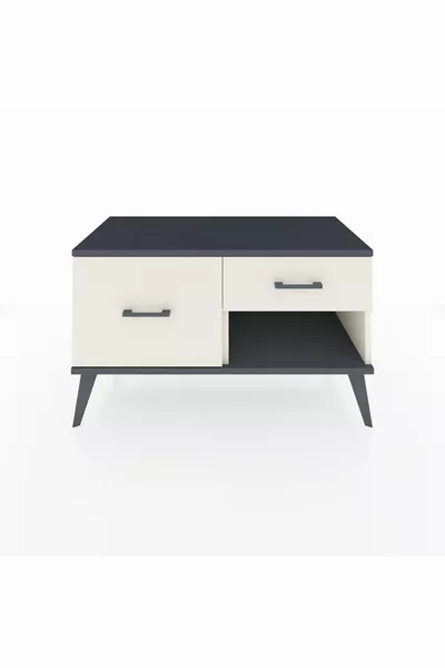 Hyperion Kommode 2 Schubladen Mondstein-Anthrazit/Mondstein