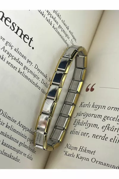 Bracciale charm italiano in acciaio