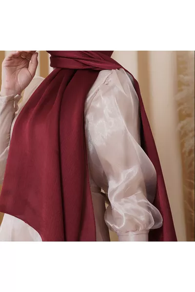 Écharpe brillante unie pour abaya Şehr-i Şal Janjan