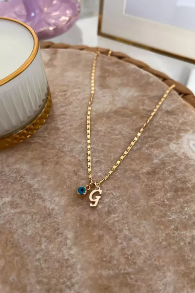 Letter Necklace Gold Plated - G