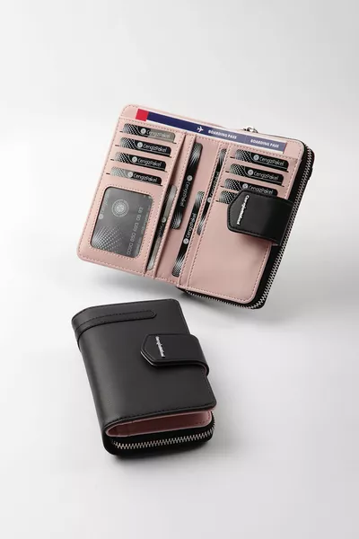 محفظة نسائية سوداء بودرة