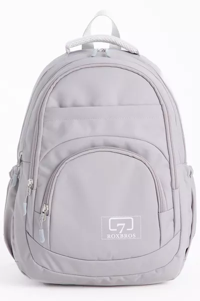 Рюкзак для школы с отделением для -дюймового ноутбука, 5 карманами, для девочек и мальчиков, серый