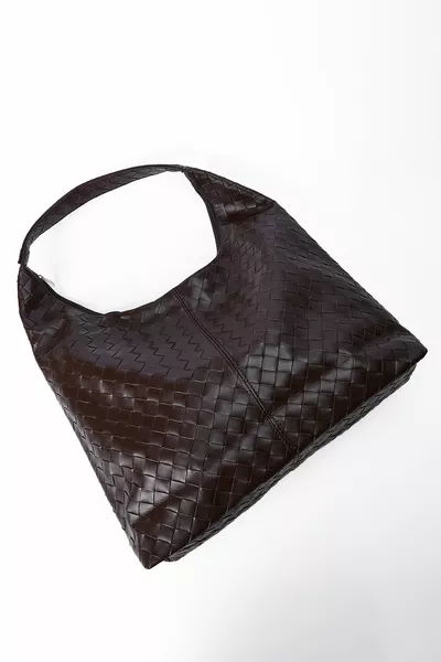 Legere Strickdetails Milan Damenhandtasche Braun