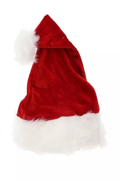 قبعة سانتا من المخمل للكبار