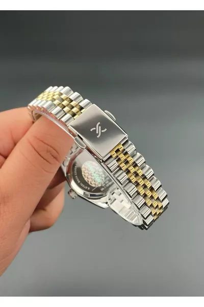 Orologio da donna con cinturino in acciaio, impermeabile 3 ATM, colore oro, argento, verde