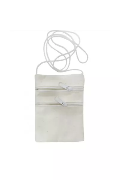 Hajj Umrah Neck-Pouch Money Bag (Double Pocket) White Color