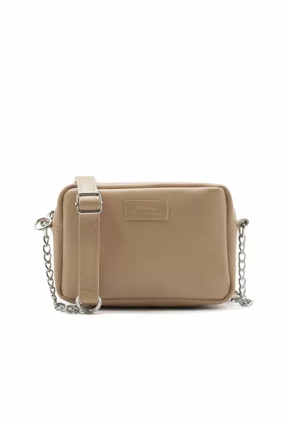 حقيبة كتف وصدر صغيرة نسائية بلون فيزون فاتح مع سلسلة وتفصيل ليوبارد