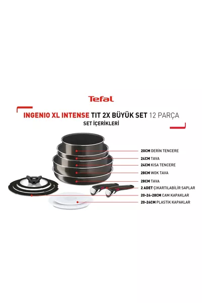 Ingenio Titanyum 2X XL Intense Büyük Tava ve Tencere Seti  Parça