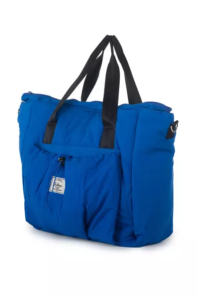 Icone Front Ruched Pocket Zipper Closure Yoga, Pilates, Fitness, Gym Sports Bag Sax