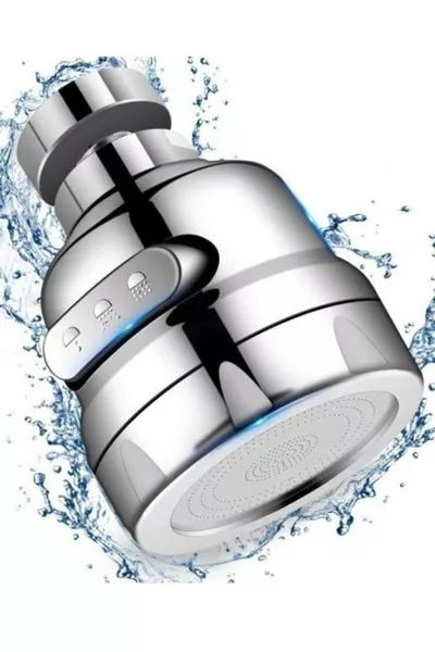 Кран с хромированной насадкой, экономящий % воды, с 3 функциями, подходит для кухни и раковины, поворот на  градусов