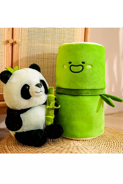 هدية خاصة للحبيب - دب باندا من البامبو - لعبة محشوة بتصميم خاص بسحاب