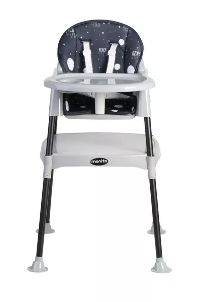 Eetstoel met kussen en bureau grijs / antraciet