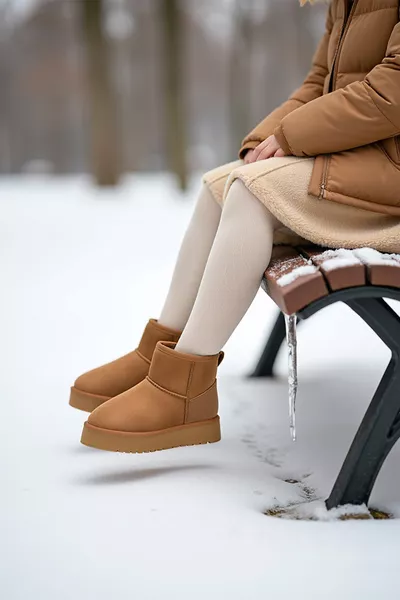 أحذية أطفال دي إس أوجو سي. تابا للبنات مع فرو يومية حذاء رياضي