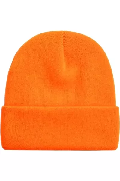 قبعة صوفية أساسية للجنسين باللون البرتقالي
