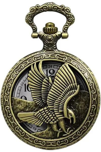 Винтажный карманный часы с мотивом орла в ретро стиле - Beşiktaş Saat - в коробке, подарочный вариант