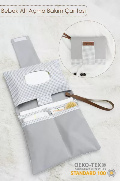 Сумка для ухода за ребенком, органайзер для мам и малышей, моющаяся, стойкая к загрязнениям, серия Junior, серый