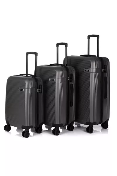 Ensemble de 3 valises unisexes Deriend  Anthracite