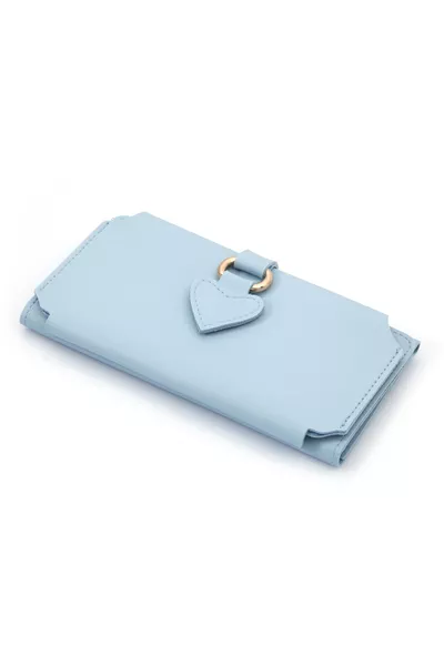 Women's Wallet Baby Blue Pinterest Style Accessory Ladies' Wallet Card Holder with Phone Compartment