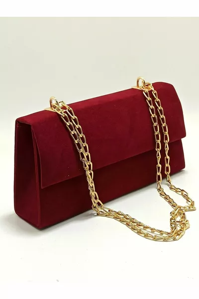 Women's Bag Burgundy Suede