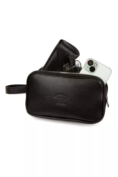 Мужской черный портфельный клатч с защитой RFID, кошелек и держатель для карт из веганской кожи